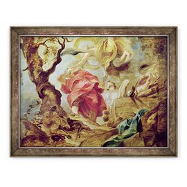 Tablou inramat - Peter Paul Rubens - Sacrificiul lui Isaac, schita pentru sectiunea de tavan in Biserica iezuita din Anvers - - Roveli