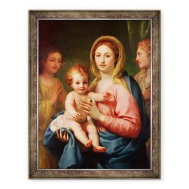 Tablou inramat - Anton Raphael Mengs - Madonna si copilul cu doi ingeri - - Roveli
