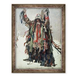 Tablou inramat - Vasilij Ivanovic Surikov - Un saman, schita pentru Yermak cucereste Siberia - - Roveli