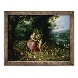 Tablou inramat - Jan Brueghel the Younger - Alegorie a abundentei ulei pe panou - - Roveli