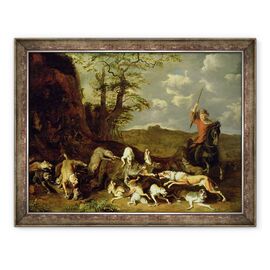 Tablou inramat - Abraham Danielsz Hondius - O vanatoare de ursi - - Roveli