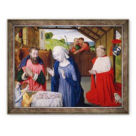Tablou inramat - Master of Moulins - Nasterea Cardinalului Rolin - - Roveli