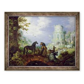 Tablou inramat - Roelandt Jacobsz Savery - Orfeu Fermecand Animalele - - Roveli