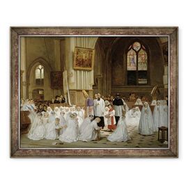 Tablou inramat - Theophile Emmanuel Duverger - Prima impartasanie - - Roveli