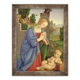 Tablou inramat - Lorenzo di Credi - Fecioara Adorarea Copilului - - Roveli