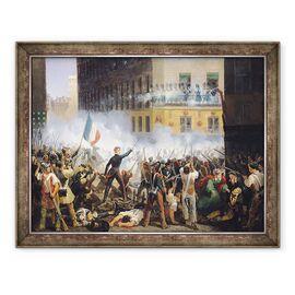 Tablou inramat - Hippolyte Lecomte - Lupta de pe Rue de Rohan II - - Roveli