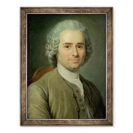 Tablou inramat - Maurice Quentin de la Tour - Jean-Jacques Rousseau 1712-78 - - Roveli