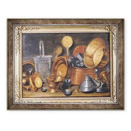 Tablou inramat - Cornelis Jacobsz Delff - Natura moarta cu ustensile de bucatarie - - Roveli