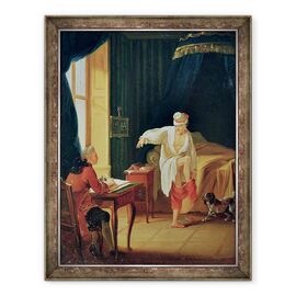 Tablou inramat - Jean Huber - Leveul Voltaire la Ferney - - Roveli