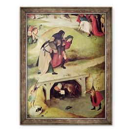 Tablou inramat - Hieronymus Bosch - Tentatia Sfantului Anton II - - Roveli