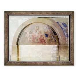 Tablou inramat - Simone Martini - Timpanum ilustrand Fecioara Smileniei impreuna cu Pruncul Hristos inconjurat de ingeri - - Roveli