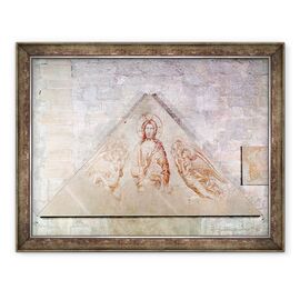 Tablou inramat - Simone Martini - Timpanul il infatiseaza pe Hristos Mantuitorul inconjurat de ingeri - - Roveli