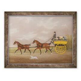 Tablou inramat - Edwin W. Cooper - Un domn de conducere Tandem la o masina de jaunting - - Roveli