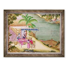Tablou inramat - Scoala chineza - Ms 202 f.6 Sortarea coconilor - - Roveli
