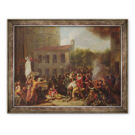 Tablou inramat - Charles Thevenin - Abuzarea Bastiliei si arestarea lui Joseph Delaunay 1752-94 la 14 iulie 1789 - - Roveli