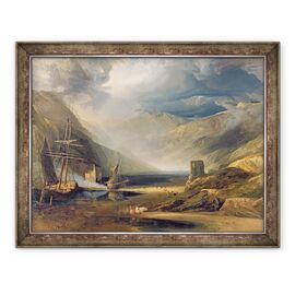 Tablou inramat - Anthony Vandyke Copley Fielding - O furtuna care trece pe coasta Merionethshire - - Roveli