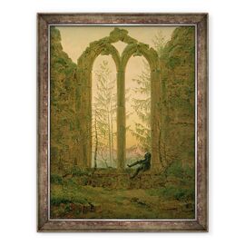 Tablou inramat - Caspar David Friedrich - Ruinele Manastirii Oybin Visatorul 1835-40 - - Roveli