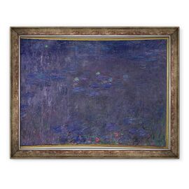 Tablou inramat - Claude Monet - Nuferi, Reflectii ale copacilor, detalii din partea dreapta - - Roveli