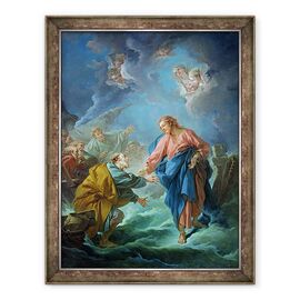 Tablou inramat - Francois Boucher - Sfantul Petru a fost invitat sa mearga pe apa - - Roveli