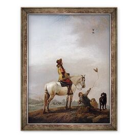 Tablou inramat - Philips Wouwermans - Gentleman pe un cal Vizionarea unui soimi - - Roveli