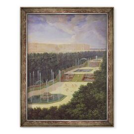 Tablou inramat - Jean Cotelle the Younger - Groves de Versailles, vedere perspectiva a celor trei fantani cu heruvimi greblat si udare - - Roveli