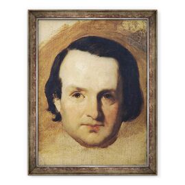 Tablou inramat - Francois Joseph Heim - Studiu pentru portretul lui Victor Hugo 1802-85 c.1836 - - Roveli