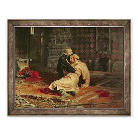 Tablou inramat - Ilya Efimovich Repin - Ivan cel Groaznic si Fiul sau pe 16 noiembrie 1581 - - Roveli