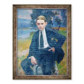 Tablou inramat - Jules Ernest Renoux - Portretul lui Marcel Renoux in varsta de aproximativ 13 sau 14 ani - - Roveli