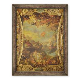 Tablou inramat - Charles Le Brun - Vedere a regelui Ludovic al XIV- - - Roveli