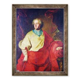 Tablou inramat - Hyacinthe Rigaud - Portretul lui Armand Gaston Maximilien de Rohan 1673-1749 Episcopul de Strasbourg - - Roveli