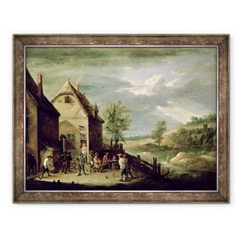 Tablou inramat - David Teniers the Younger - tarani joc Boules - - Roveli