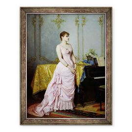 Tablou inramat - Auguste Toulmouche - Portretul Trandafirului Caron 1857-1930 1886 - - Roveli