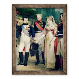 Tablou inramat - Nicolas Louis Francois Gosse - Napoleon Bonaparte si reginei Louisa a Prusiei, detaliu II - - Roveli