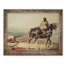 Tablou inramat - Theodore Gericault - Calul barjei - - Roveli