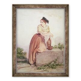 Tablou inramat - Jean Joseph Bonaventure Laurens - Arlesienne din timpul lui Daudet si Bizet - - Roveli