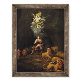 Tablou inramat - Francois Verdier - Daniel in vizuina de lei - - Roveli