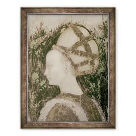 Tablou inramat - Antonio Pisanello - Sfantul Gheorghe si Printesa de Trebisond, detaliu al capului printesei - - Roveli