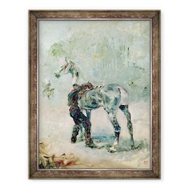 Tablou inramat - Henri de Toulouse-Lautrec - Artilerist isi pune saua pe cal - - Roveli