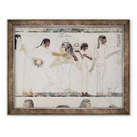 Tablou inramat - Egyptian 18th Dynasty - Toaleta Nobilelor, din mormantul lui Rekhmire, vizirul lui Tuthmosis III si Amenhotep II - - Roveli