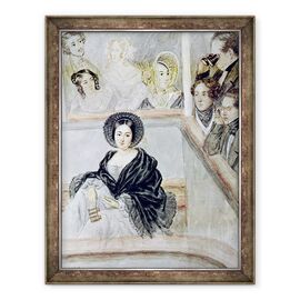 Tablou inramat - Camille-Joseph-Etienne Roqueplan - Marie Duplessis 1824-47 la Teatrul - - Roveli