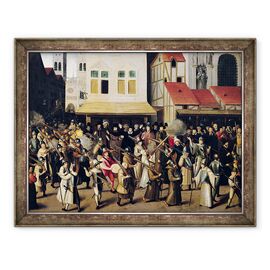 Tablou inramat - Francois Bunel - Procesiunea Ligii Sfante in 1590 - - Roveli