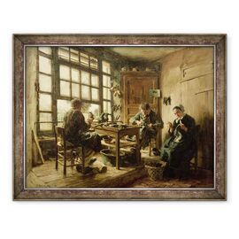 Tablou inramat - Leon Augustin Lhermitte - Cizmarii - - Roveli