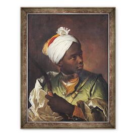 Tablou inramat - Hyacinthe Francois Rigaud - Tanar negru cu o funda - - Roveli