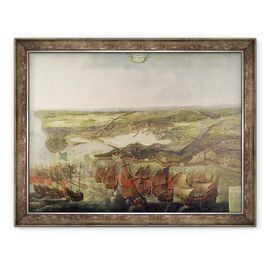 Tablou inramat - Adrian van der Cabel - Asediul La Rochelle in 1628 - - Roveli