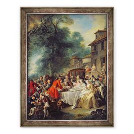 Tablou inramat - Jean Francois de Troy - Pranzul vanatorii - - Roveli