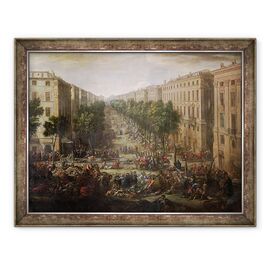 Tablou inramat - Michel Serre - Vedere de Cours Belsunce, Marsilia, in timpul ciuma din 1720 - - Roveli