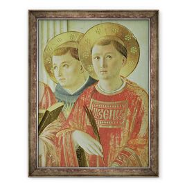 Tablou inramat - Fra Angelico - Madonna Umbrei, detalii ale Sf. Thomas Aquinas si Sf. - - Roveli