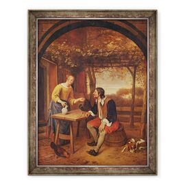 Tablou inramat - Jan Havicksz Steen - Odihna calatorului - - Roveli