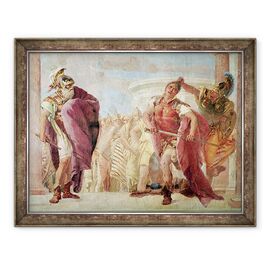 Tablou inramat - Giovanni Battista Tiepolo - Minerva il impiedica pe Ahile sa-l ucida pe Agamemnon, din Iliada de Homer - - Roveli