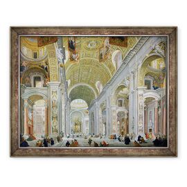Tablou inramat - Giovanni Paolo Pannini - Interiorul Sfantului Petru, Roma - - Roveli